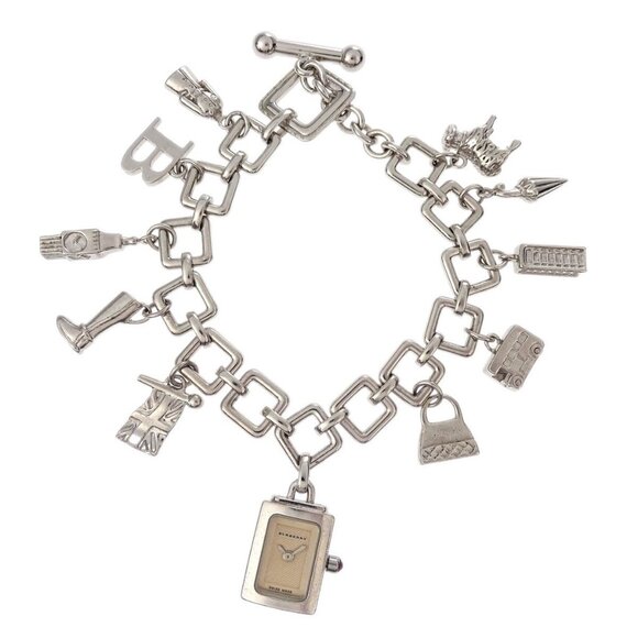 Burberry Ref.BU5200 Signature Charm Bracelet Watch Quartz SV925 176614 - Picture 1 of 7